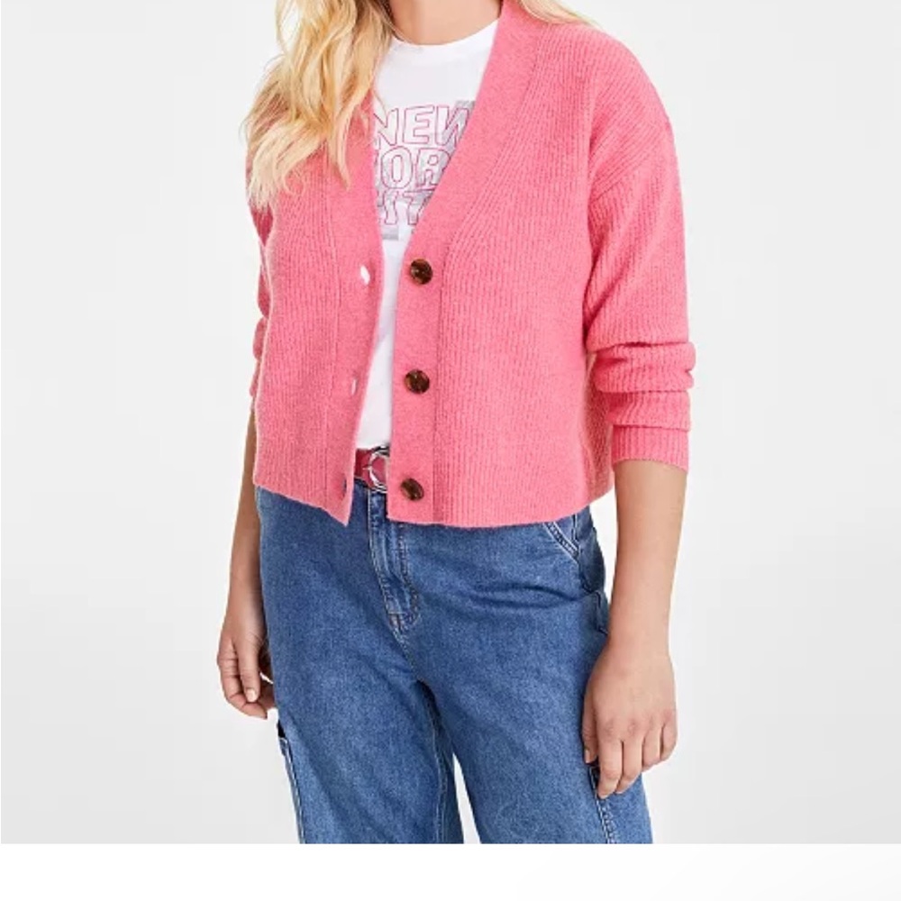 Macy’s On 34th strawberry ice crop cardigan